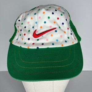 Nike Toddler Green Mesh Check Polka Dot Adjustable Hat